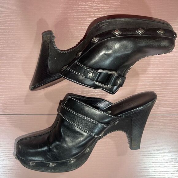 Cole Haan Tova Studded Suede Heeled Mules - Picture 1 of 10